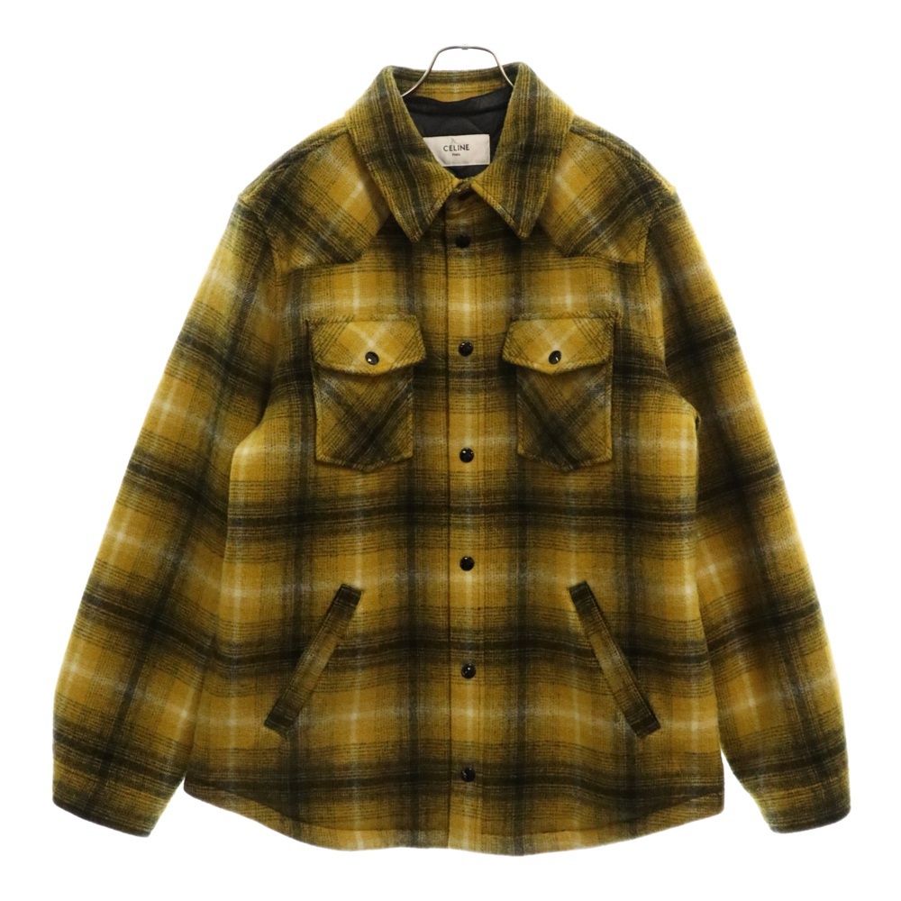 CELINE (セリーヌ) 21AW キルティング フランネルシャツブルゾン 中綿