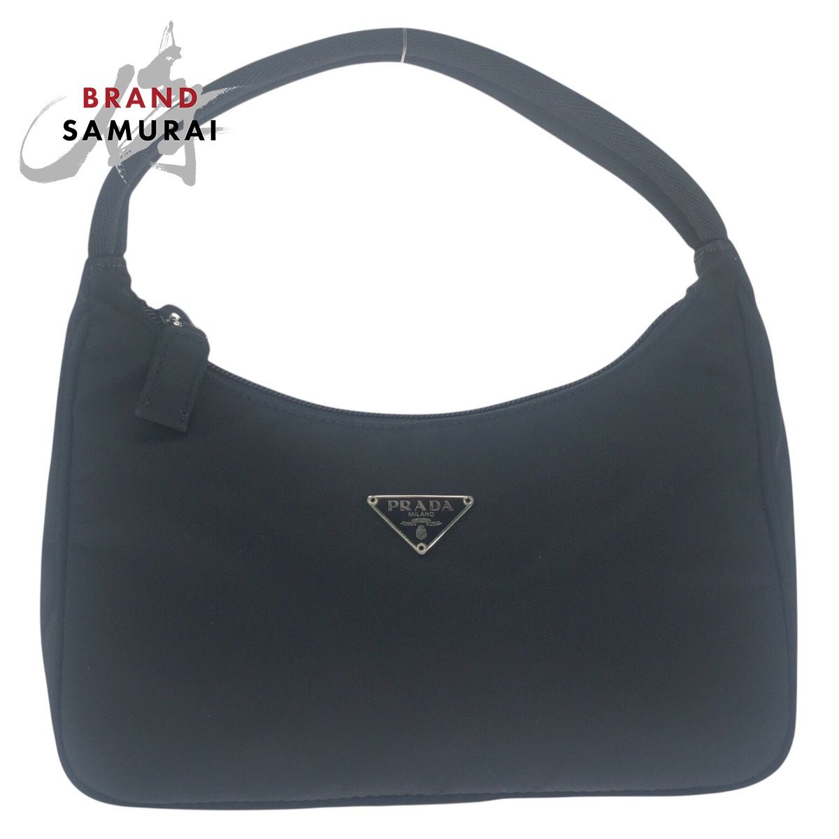 美品 PRADA ブラック ナイロン ハンドバッグ アクセサリーポーチ