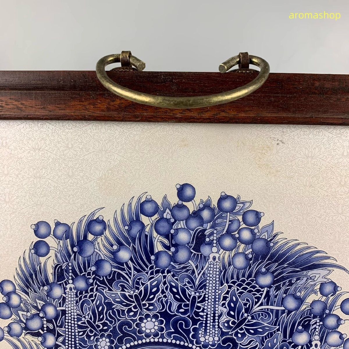 景徳鎮 花瓶 磁器 扇子形 花鳥柄 琺瑯彩 陶磁器 観賞花瓶 置物