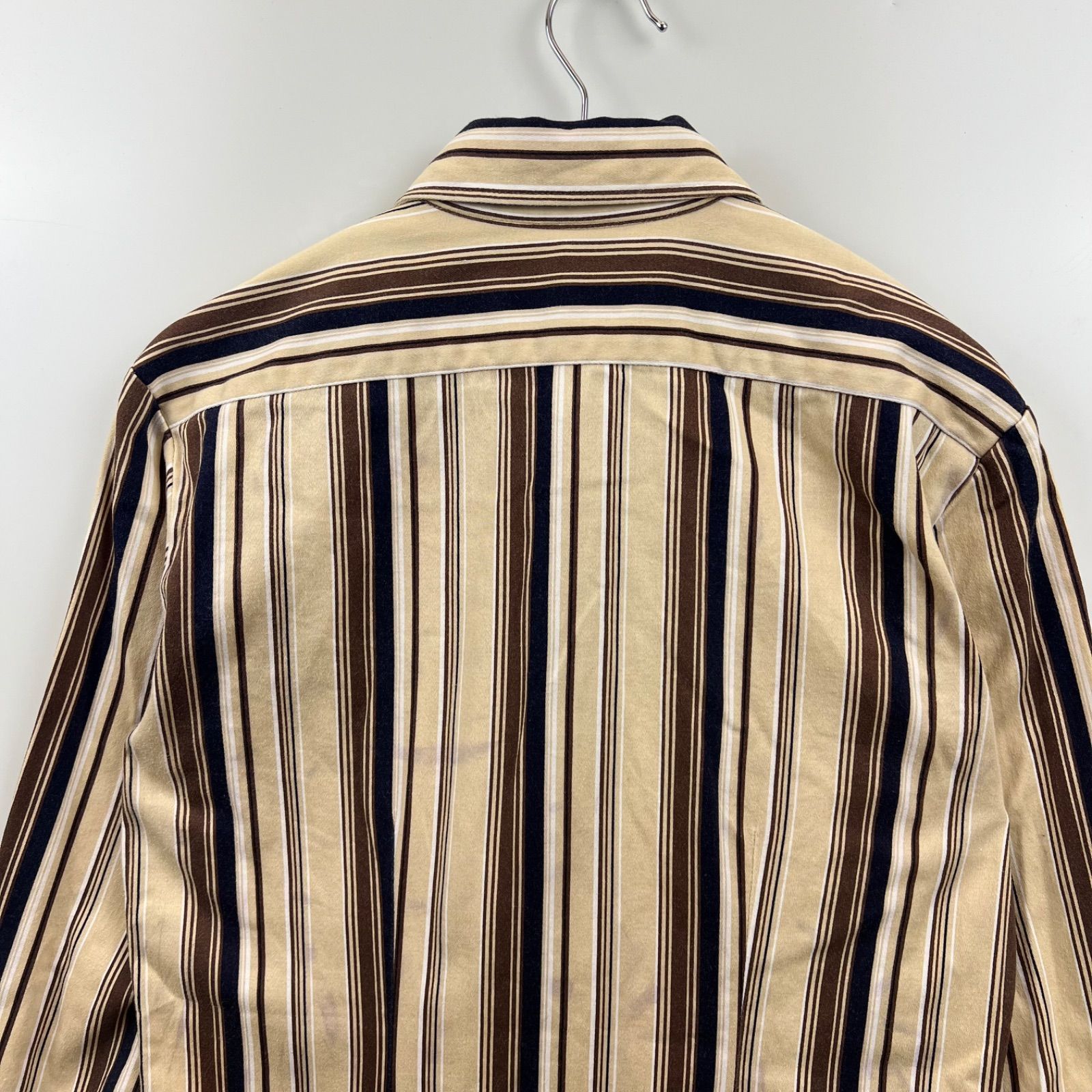 トルネードマート Y2K イラスト柄 長袖シャツ ストレッチ素材 M TORNADO MART 00s y2k stretch stripes L/S shirts L トルネード