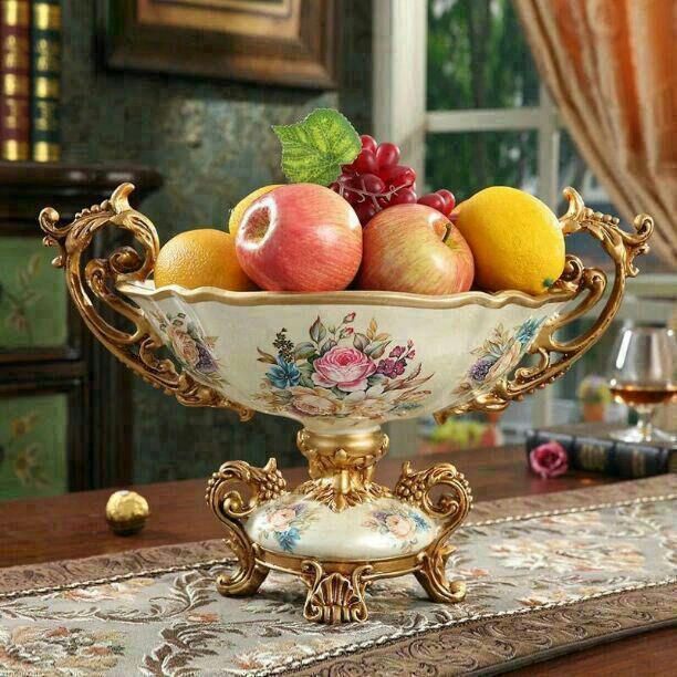 高級果物皿 盛り皿 お菓子皿、フルーツプレート花柄豪華～ 果物カゴ お