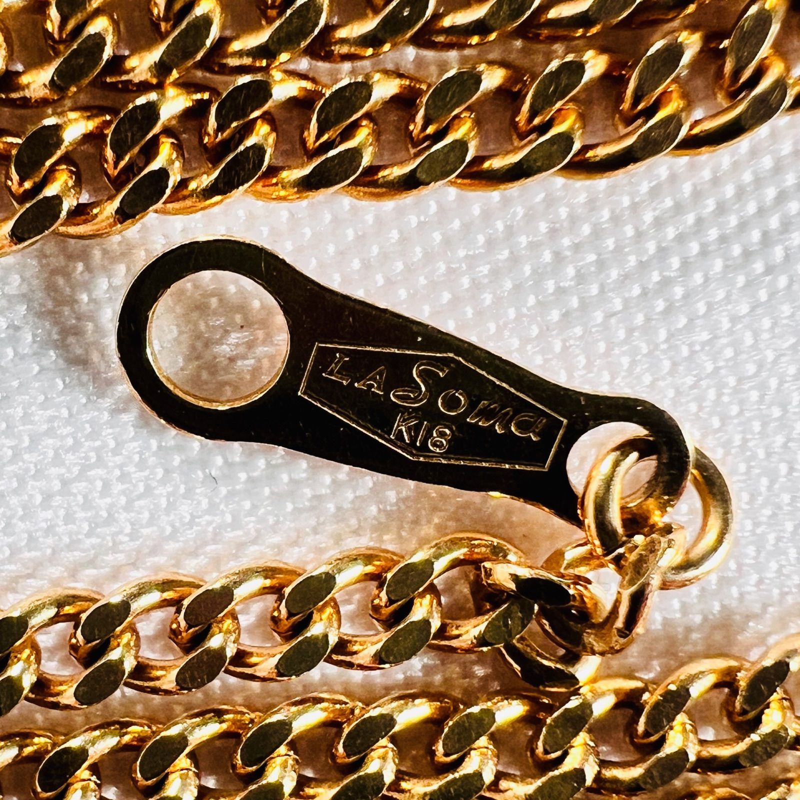 K18 ゴールド ネックレス La Soma 750 喜平 チェーン