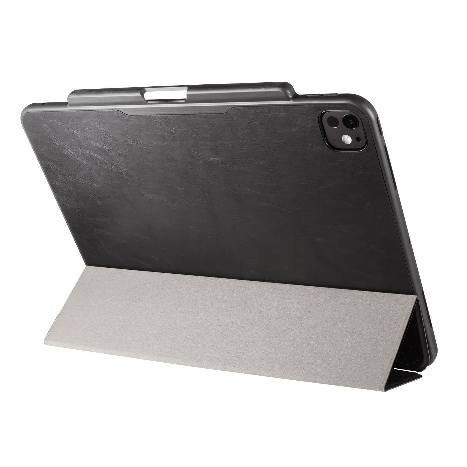 用タッチペン収納ポケット付きケース PDA-IPAD2014BK