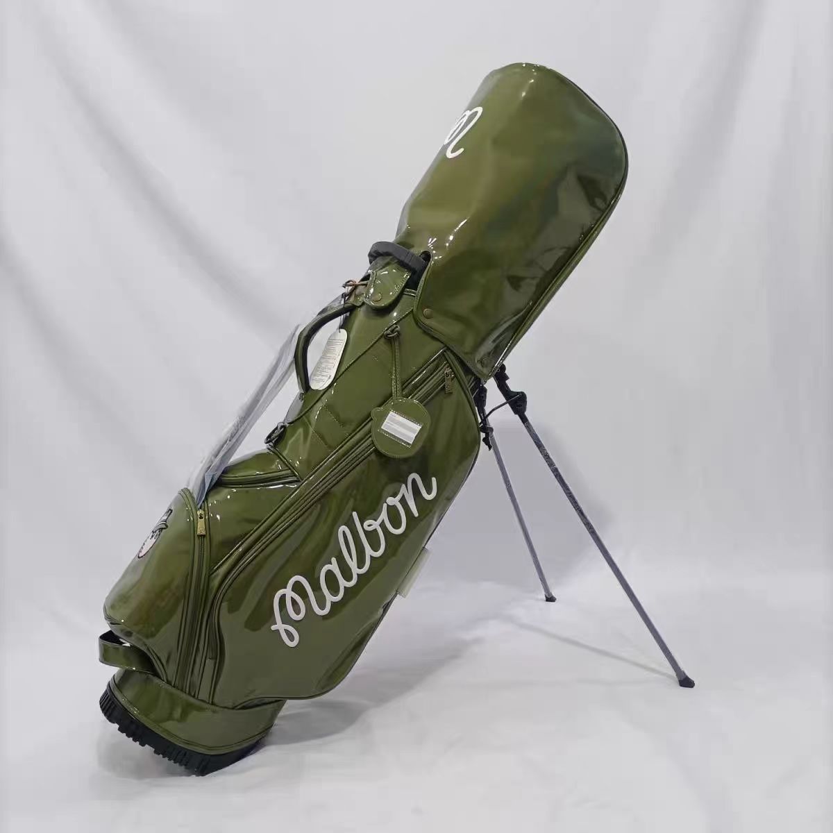 新品マルボンMalbonゴルフキャディバッグ　スタンド式　エナメル マルボン ゴルフ キャディバッグ スタンドバッグ エナメル 2024 新作
