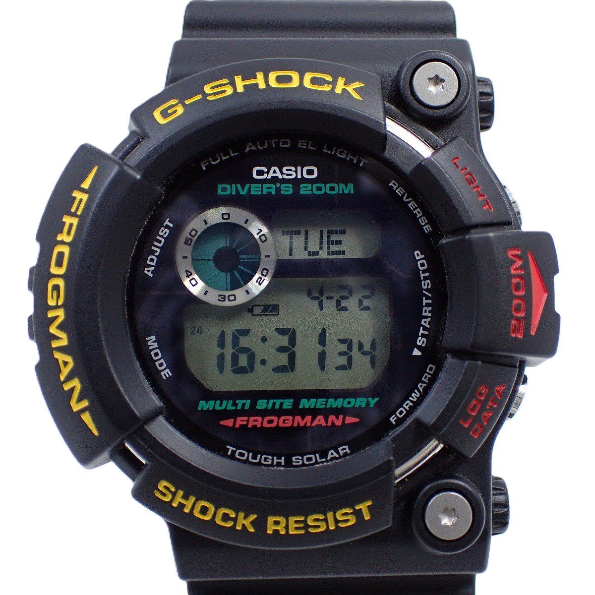 カシオ G-SHOCK フロッグマン タフソーラー メンズ 腕時計 純正樹脂バンド GW-200Z-1JF いおき質店