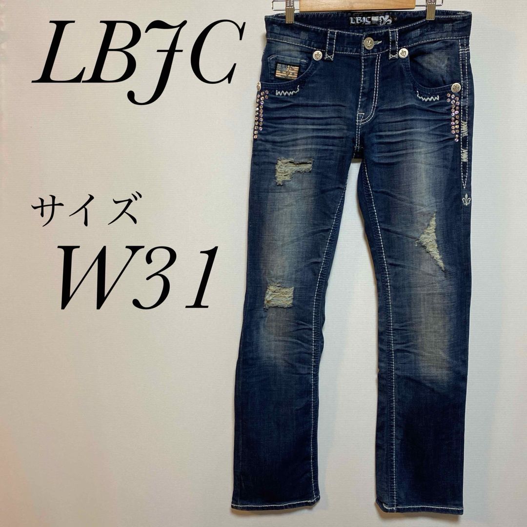 LBJCデニム W31 レディース ストレッチ ダメージ加工ジーンズ - メルカリ 
