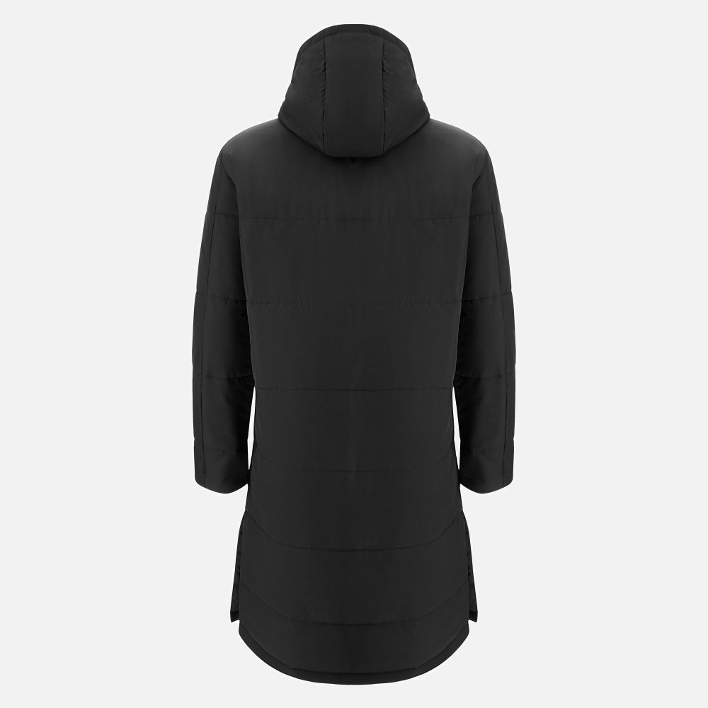 送料無料 匿名配送 マクロン グロスター ラグビー 2025|26 ベンチコート メンズ ブラック 黒 公式モデル 日本未発売