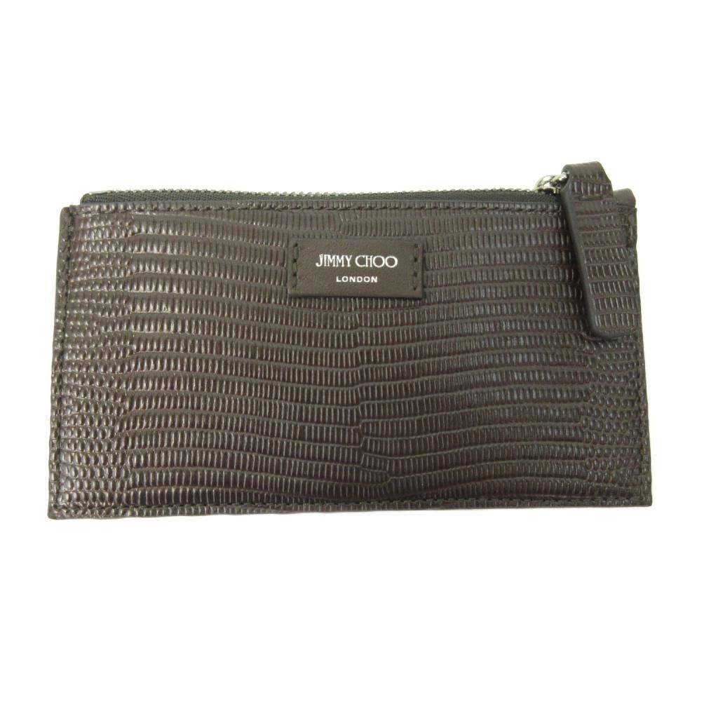 ジミーチュウ JIMMY CHOO エリス カードリーダー ロゴ刻印 コーヒー