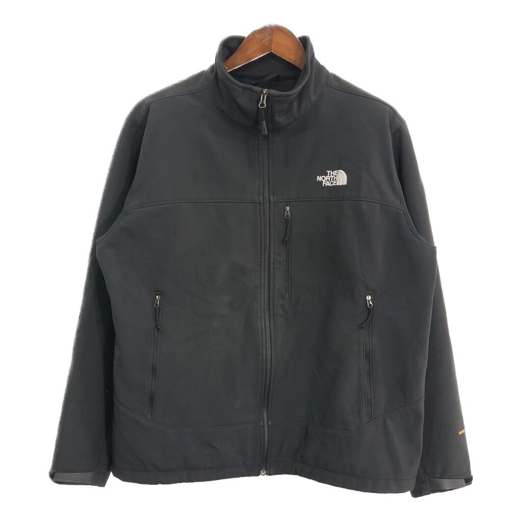 THE NORTH FACE ノースフェイス ソフトシェルジャケット アウトドア ブラック (メンズ XL) 中古 古着 R3730