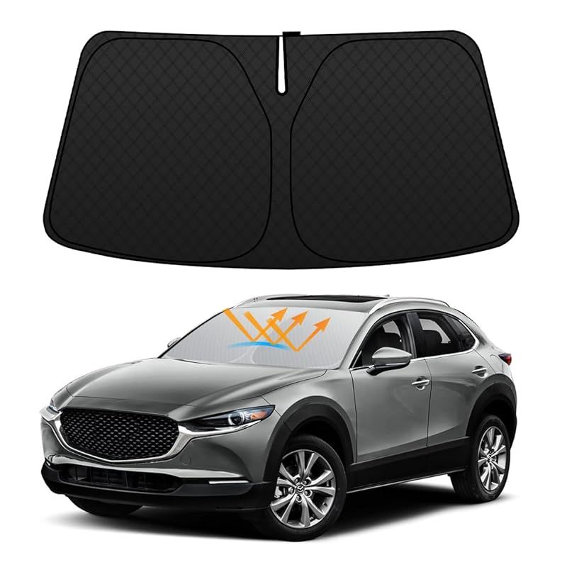 2025年 革新型 BLUESEATEC マツダ CX-30 DM系 フロントガラス サンシェード DMEP DM8P DM8R DMFP DMEJ3R DMEJ3P R1.10-現行 車用サンシェード 日よけ UVカット 6層構造 遮光 断熱 夏 紫外線 1