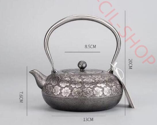 鋳鉄製丸型鉄瓶 グレー