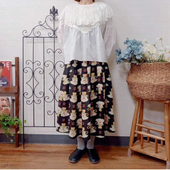 yukiemon ユキエモン ふんわりスカート（3L）ティーカップベア 大きいサイズ