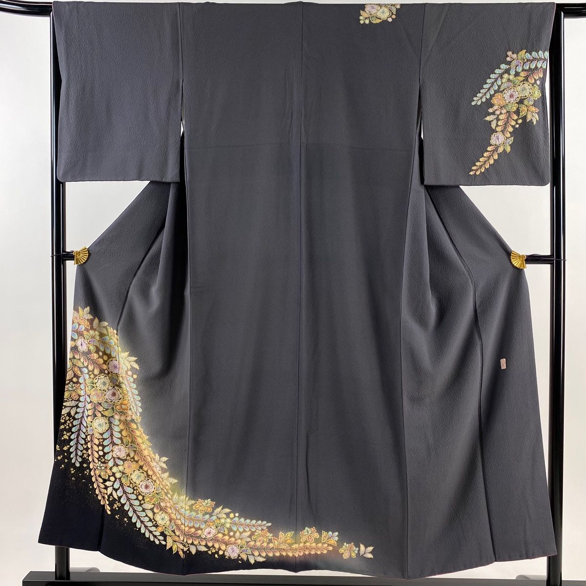 訪問着 身丈153cm 裄丈65cm M 袷 翠山工房 やまと 落款 辻が花 訪問着 身丈153cm 裄丈65cm M 袷 翠山工房 やまと 落款 辻が花