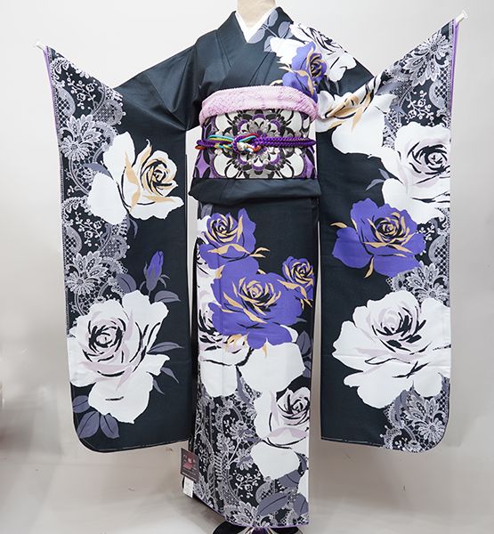 HLブランド 振袖セット レディース 成人式 絵羽柄 振袖着物セット 全20柄 フリーサイズ アッシュエル HL ファーショール 基本4点 お取り寄せ HLブランド 振袖セット レディース 成人式 絵羽柄 振袖着物セット 全20柄