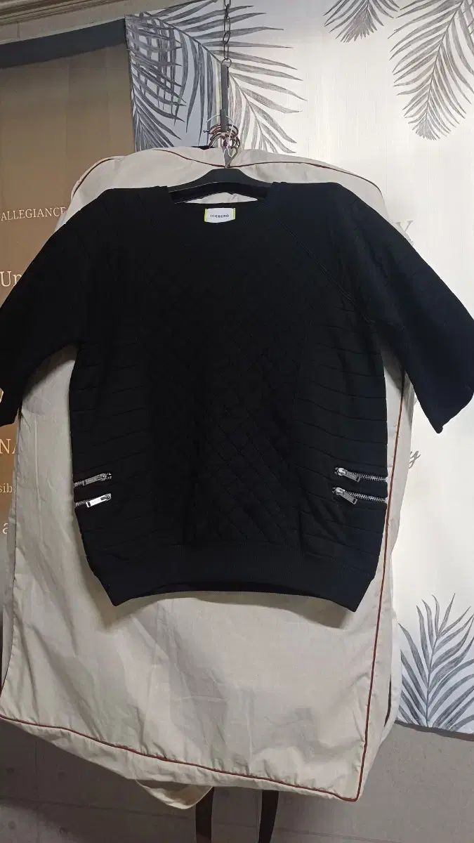 アイスバーグ 黒 キルティング 半袖 Tシャツ