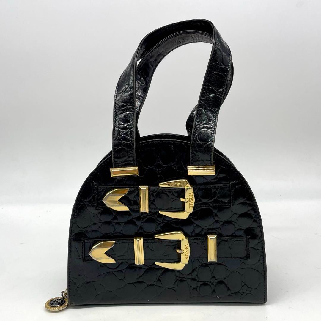 ジャンニ・ヴェルサーチ 型押 バンド、ショルダーバッグ 斜掛け