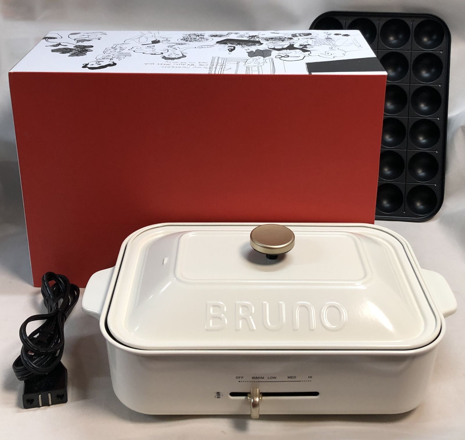 BRUNO ブルーノ コンパクトホットプレート BOE021-WH ホワイト ☆新品
