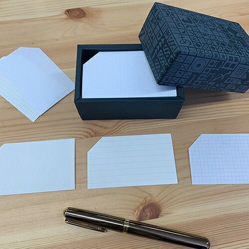 まとめ 紀寺商事 メッセージカードボックス LETTER PRESS BOX memo 紺 約300枚入り K-YZP-MCBOX-NV ×9セット