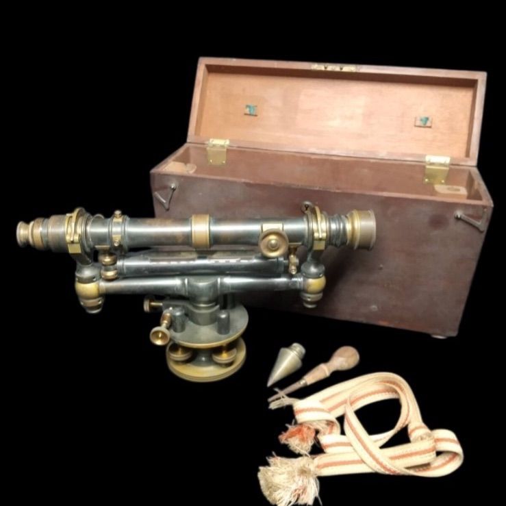 W-L E GURLEY 水平測量機 トランシット レトロ アンティーク 古道具