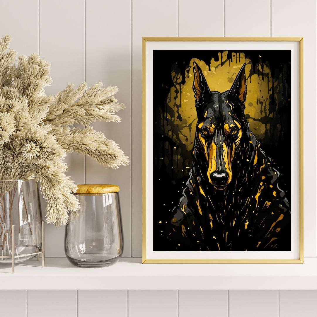 金運爆上がり幸運を呼び込む犬のポップアート油彩画 金運爆上がり幸運を呼び込む犬のポップアート油彩画