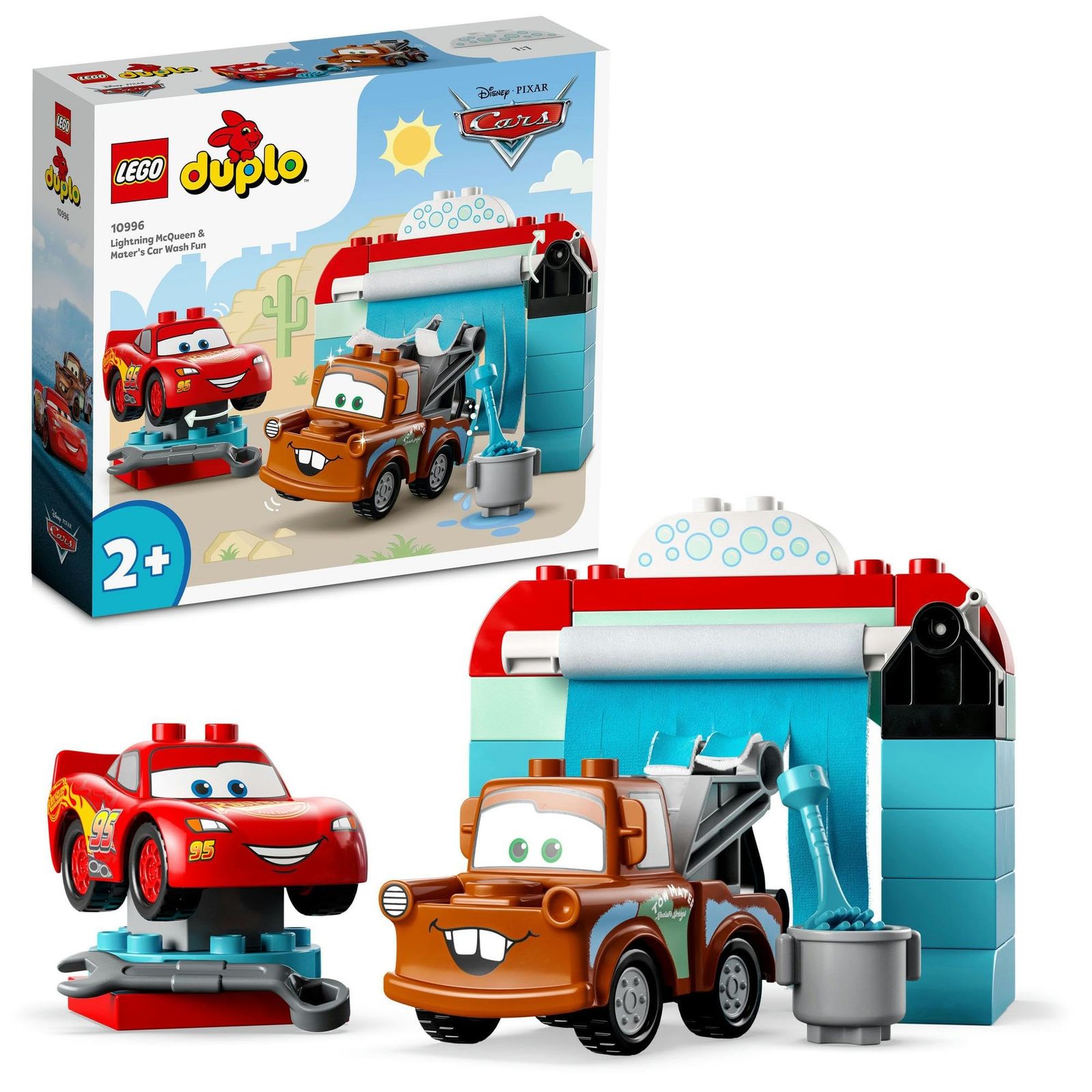 レゴ(LEGO) デュプロ ライトニング・マックィーンとメーターのカーウォッシュ 誕生日プレゼント 10996 おもちゃ ブロック プレゼント幼児 赤ちゃん 車 くるま 男の子 女の子 2歳以上 [ライトニ