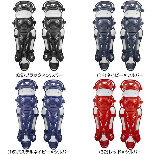新品未使用 一般 軟式野球 キャッチャー レガース ネイビー シルバー