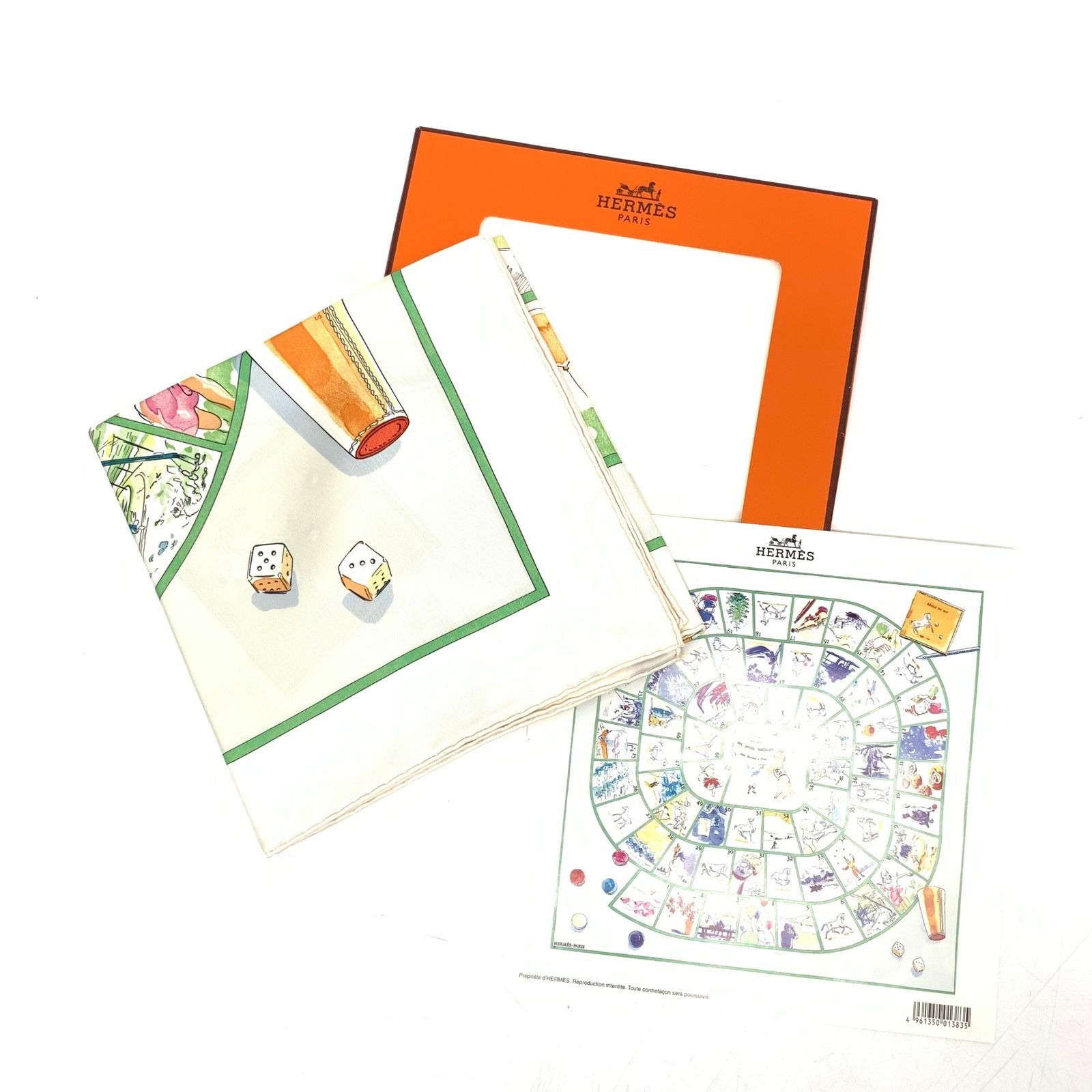 未使用 HERMES エルメス カレ90 Le jeu des petits bonheurs