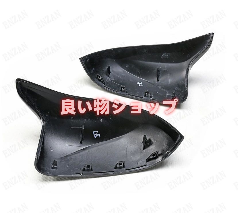 リアルカーボン製 BMW X4M F98 交換式 牛角型 カーボンミラーカバー 左右セット BRIGHTFACE_UK