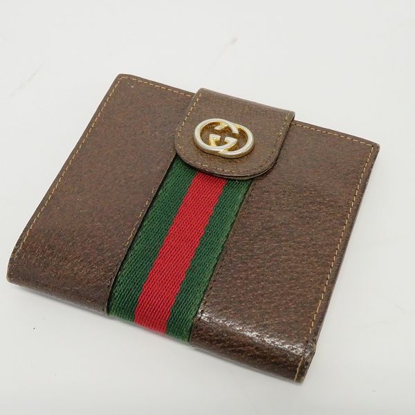 オールドグッチ GUCCI ヴィンテージ 二つ折り 財布 ウォレット