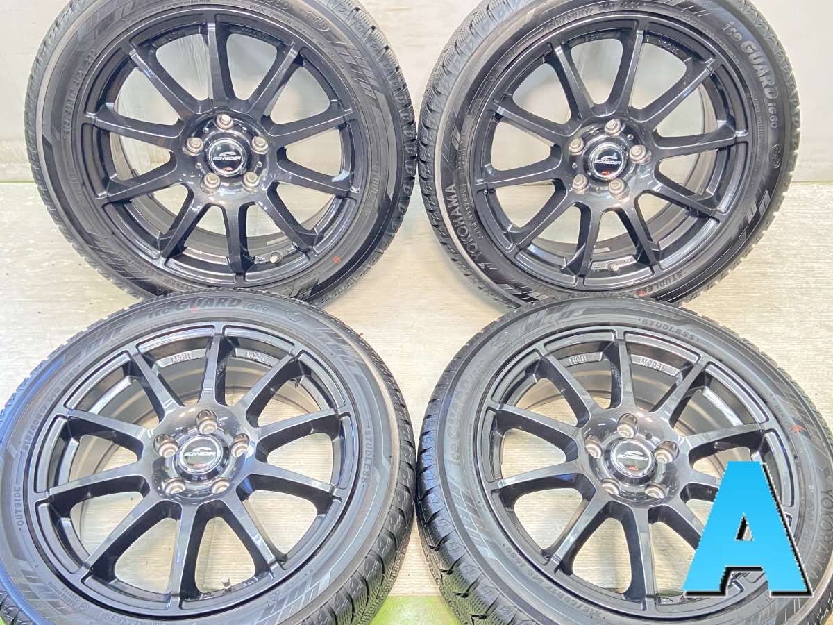 215/50R17  nヨコハマ アイスガード iG60 n　 SCHNEDER n17x7.0 48 114.3-5穴 n中古タイヤ スタッドレスタイヤ ホイールセット 4本セットn w17240527003