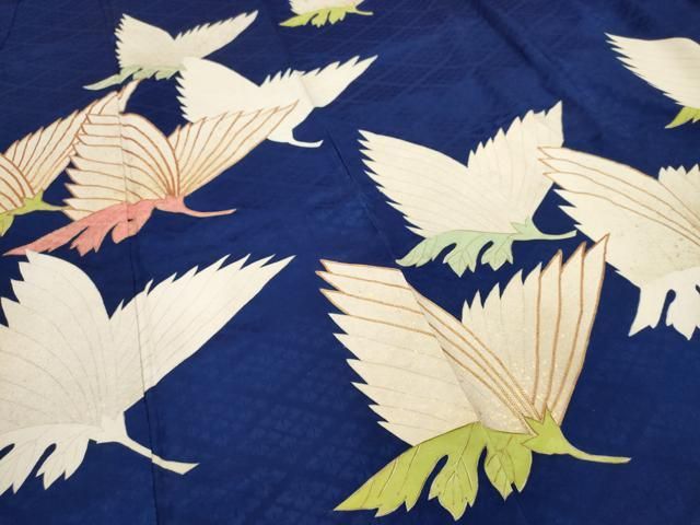 平和屋着物□豪華振袖 駒刺繍 舞花文 金銀彩 正絹 逸品