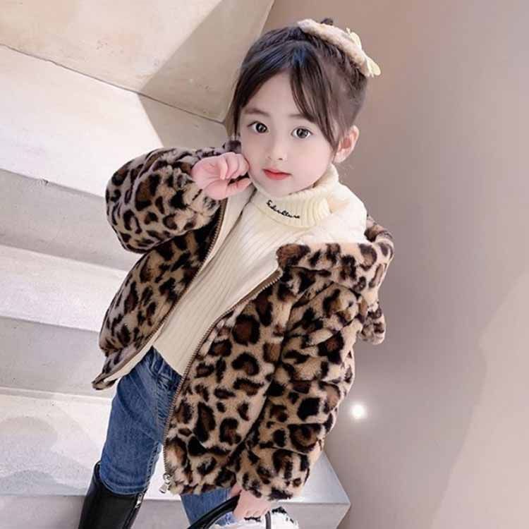 子供服 ジャケット コート キッズ ヒョウ柄 中綿入り アウター