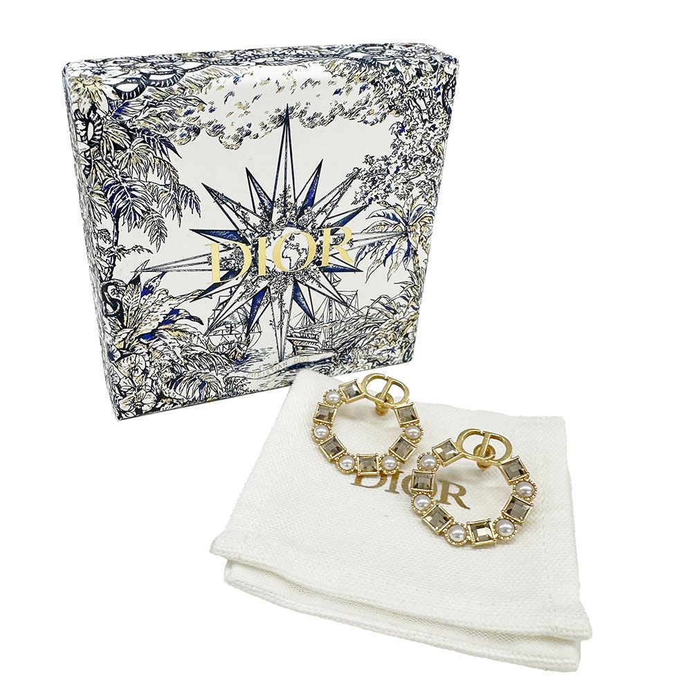 パールストーン Diorピアス Dior パールストーン片耳ピアス 専用ポーチ