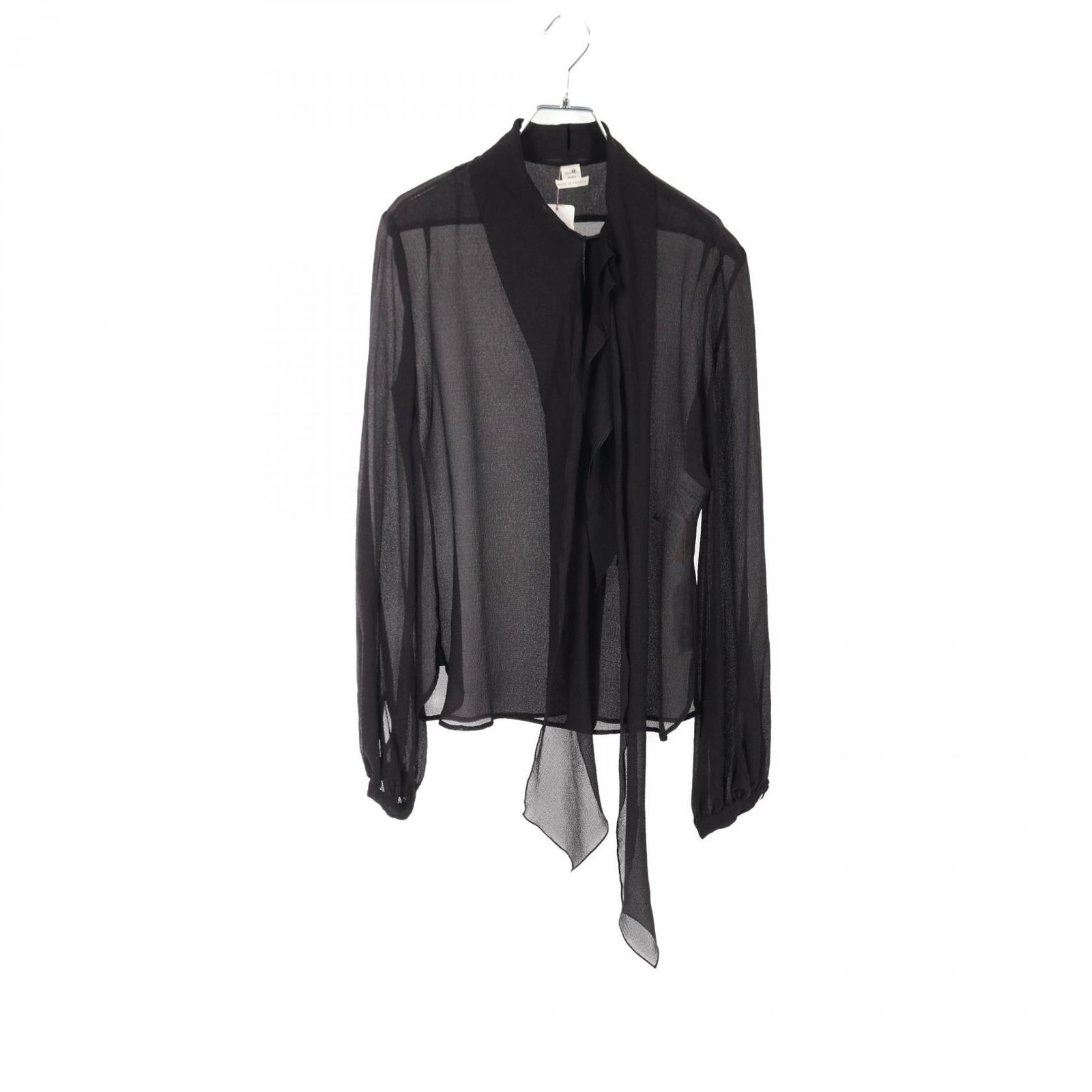 エルメス HERMES ブラウス ブラック シルク ブラウス レディース Used A