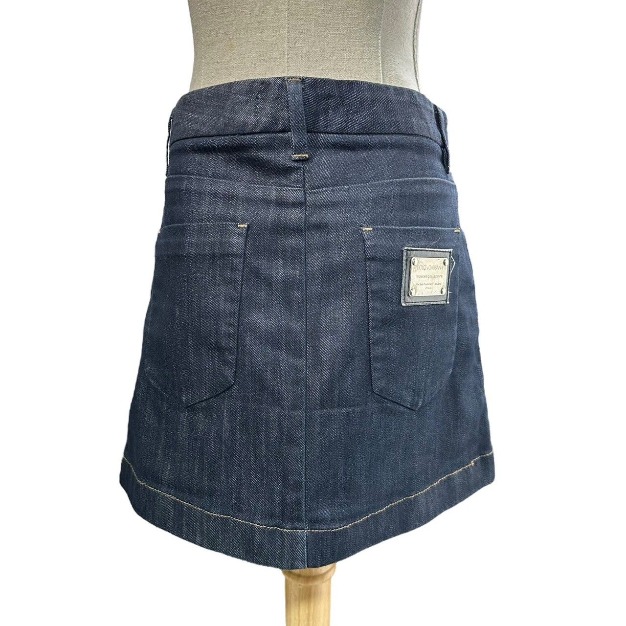 DOLCE&GABBANA(ドルチェ&ガッバーナドルガバ) Back Plate Denim Mini