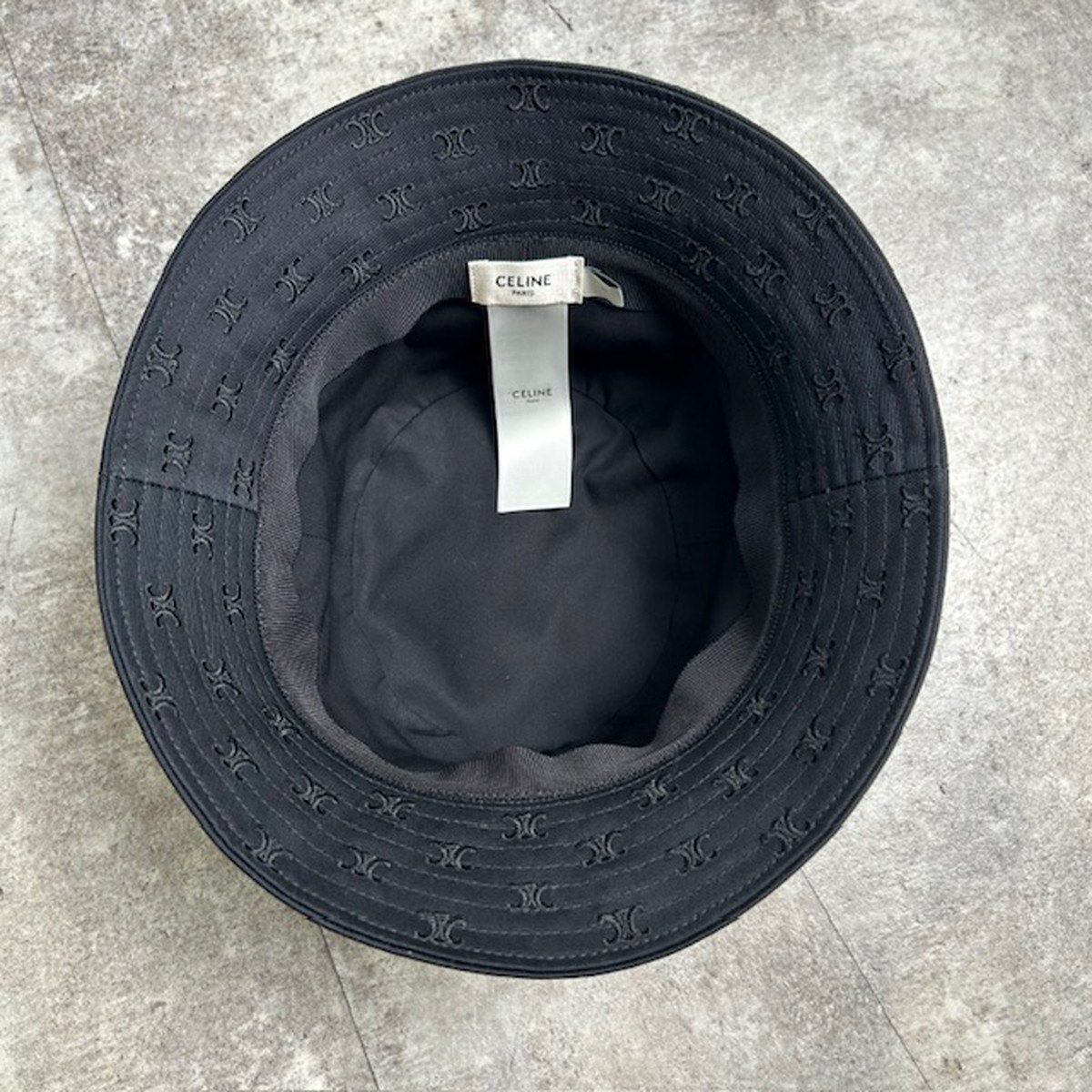 最安値CELINEトリオンフ バケットハット / コットンギャバジン