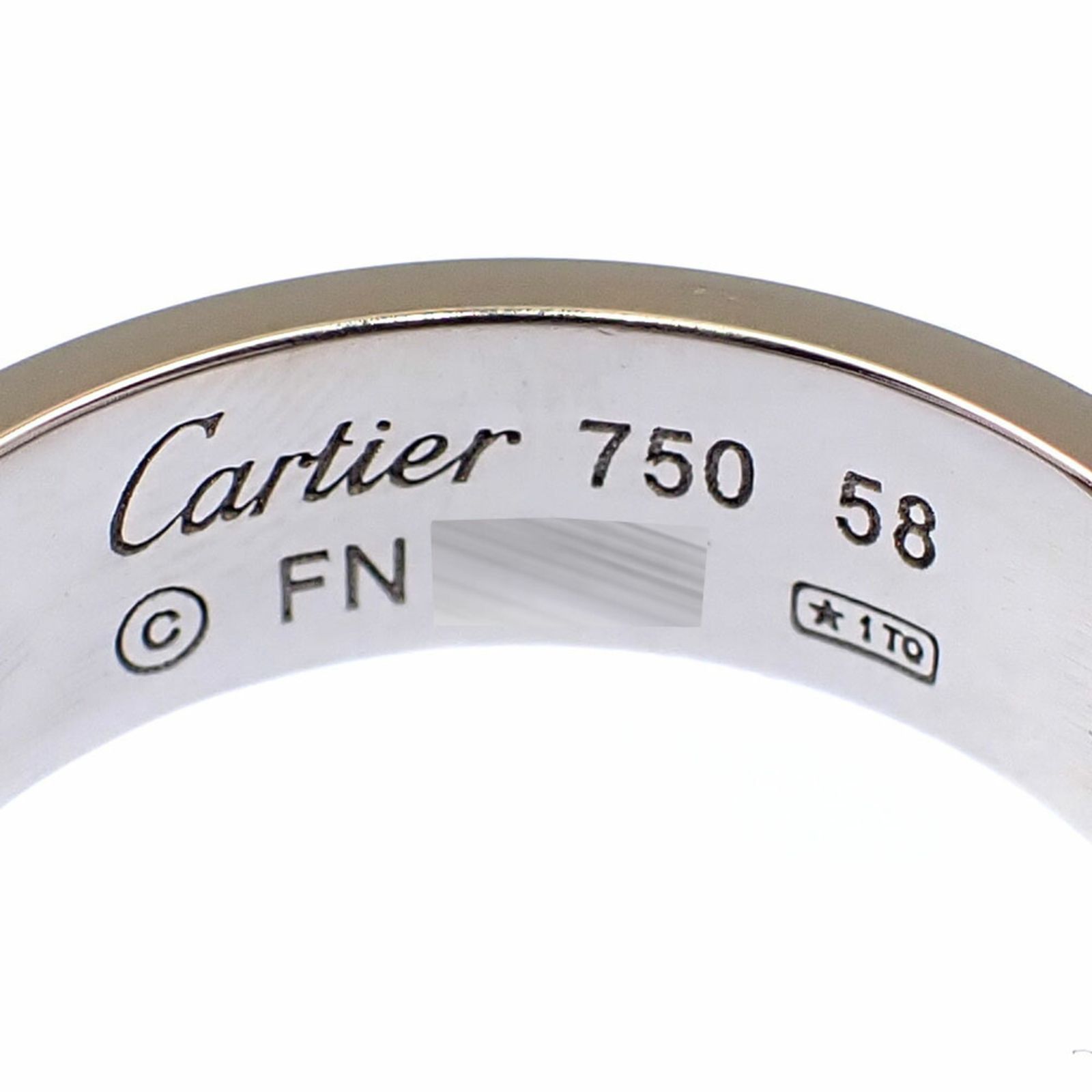 カルティエ(Cartier) カルティエ ラブ リング メンズ 18KWG 17.5