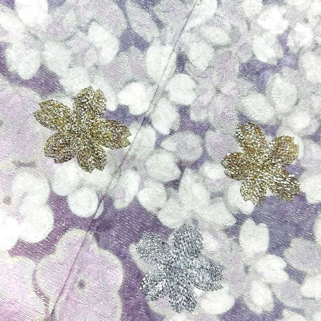 銀通し 刺繍 梅花 桜花 振袖 襦袢セット 着物 021a p 銀通し 刺繍 梅花 桜花 振袖 襦袢セット 着物 021a p