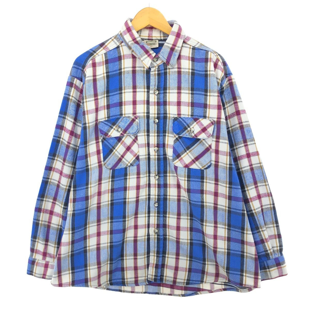 古着 90年代 ファイブブラザー Five Brother 長袖 フランネルチェック