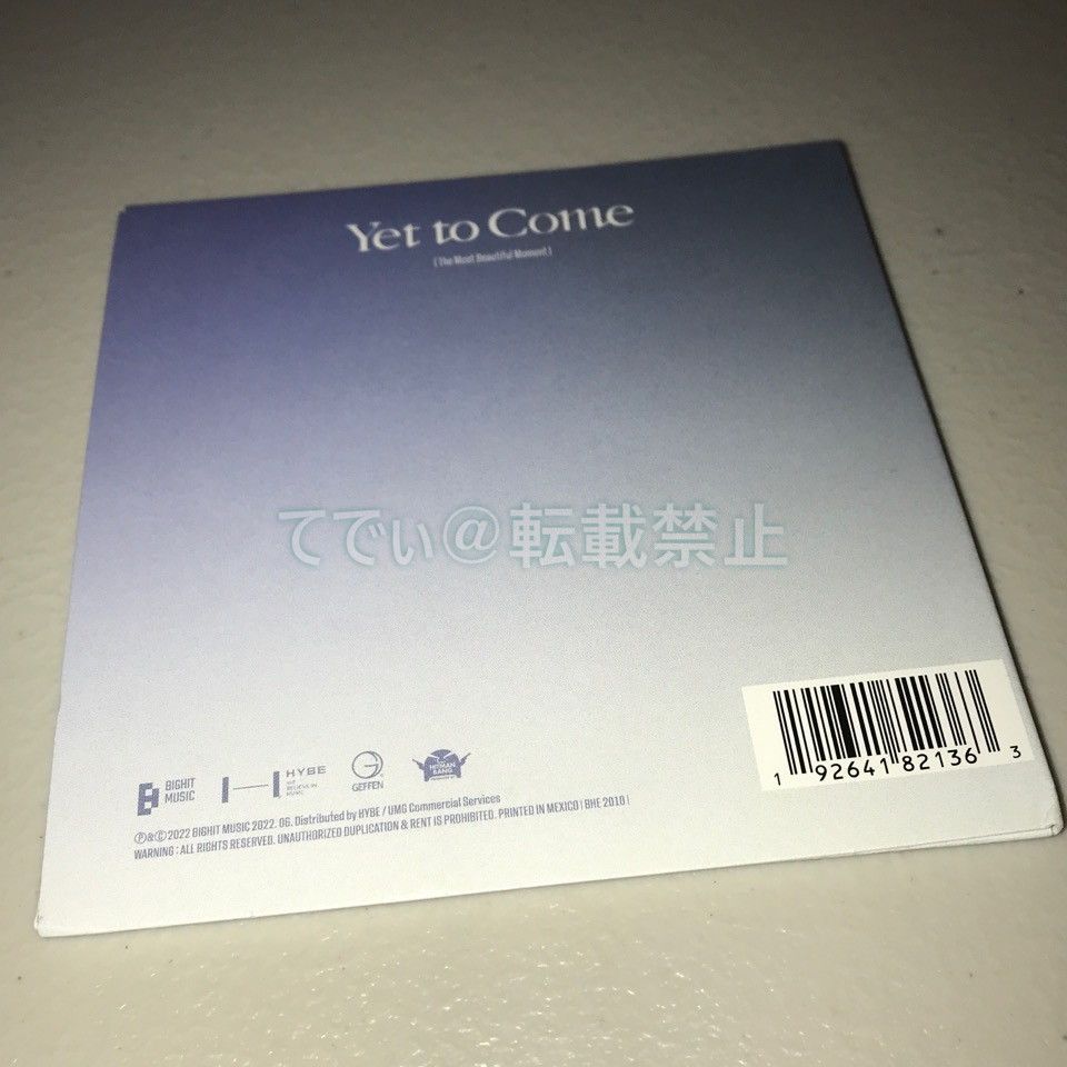 BTS 直筆サイン「Yet To Come」シングルCD(日本未発売)