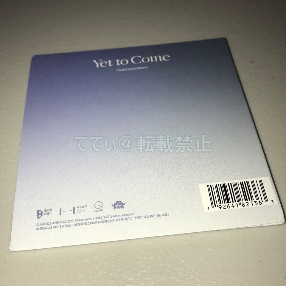 BTS 直筆サイン「Yet To Come」シングルCD(日本未発売) - メルカリ