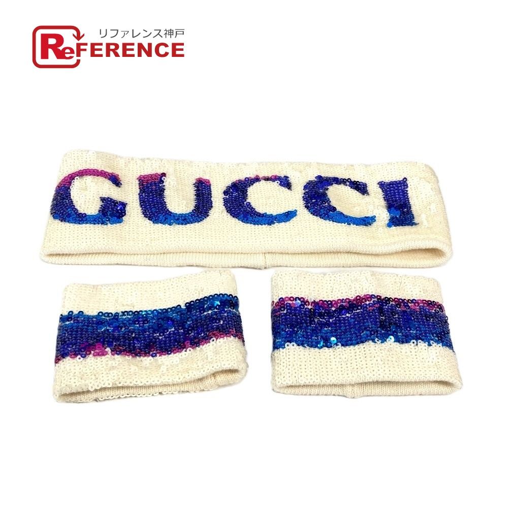 GUCCI グッチ ヘアバンド ロゴ GG ポリエステル ホワイト - メルカリ