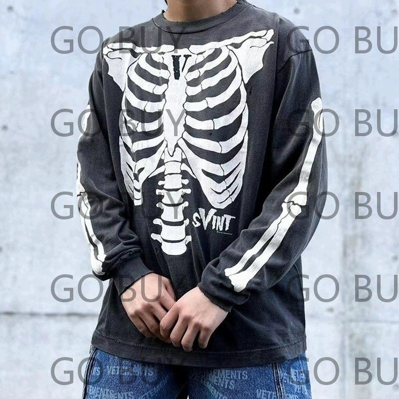 人気 美品 セントマイケル ロングTシャツ SAINT MICHAEL 長袖 × Vlone 
