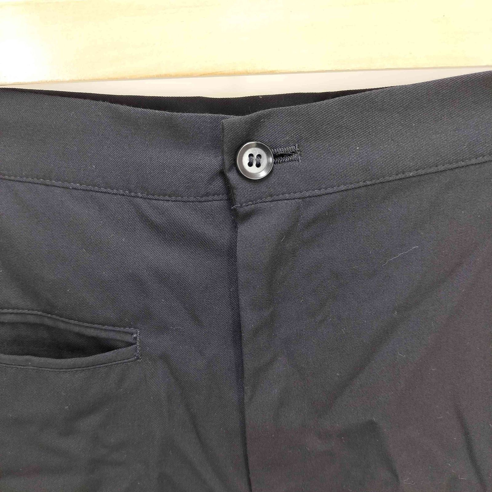 ワイズ Ys 100番 ウールギャバジン ワイド ストレートスラックス  