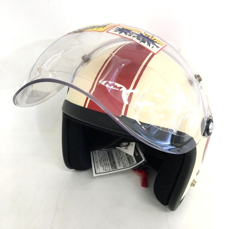HONDA ホンダ Super Cub 60周年モデル ジェットヘルメット Lサイズ ベージュ レッド グラフィック オートバイ ツーリング ライディング バイカー バイク用品 TA3352