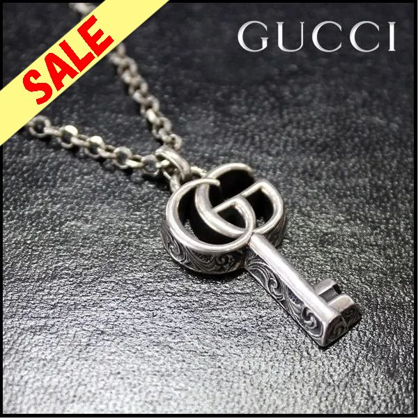 セール中】GUCCI ダブルG キー ネックレス 627757 グッチ SV925 カギ