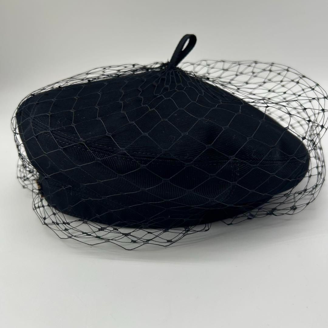 Dior ディオール チュール ベレー帽 ハット ブラック 黒 レディース 58