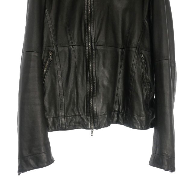 ユリウス JULIUS 23AW ジャットネック レザーライダースジャケット