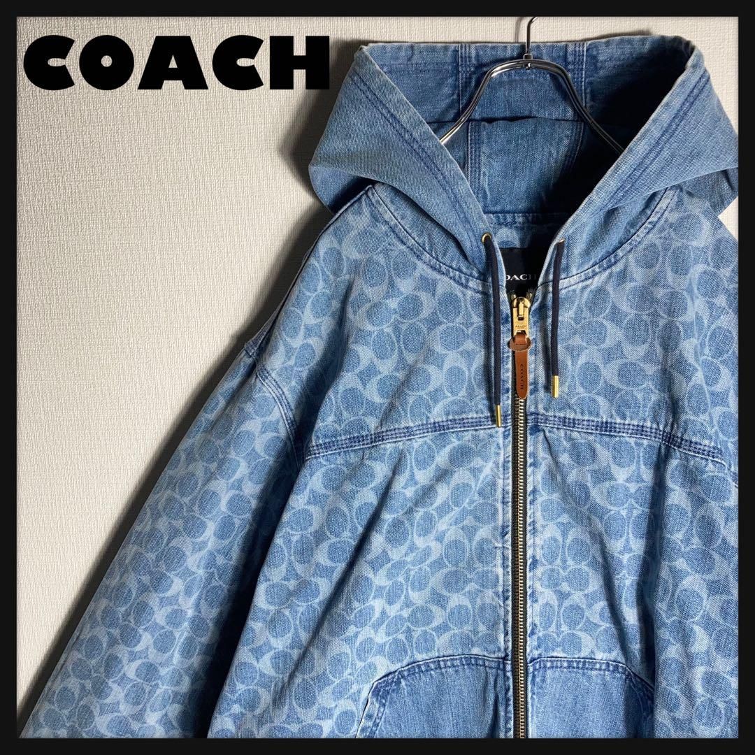 coach デニムブルゾン 中古・古着通販】COACH (コーチ) シアリング カラー デニム
