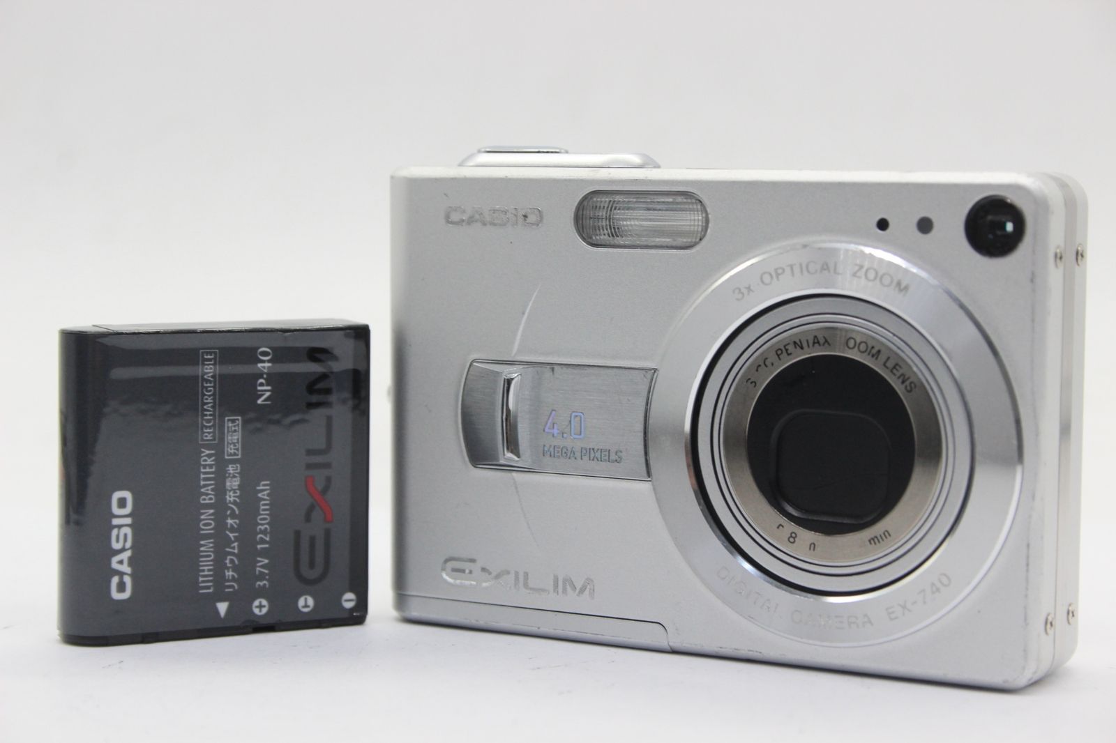 CASIO 【返品保証】 カシオ Casio Exilim EX-Z40 3x バッテリー付き コンパクトデジタルカメラ s8876